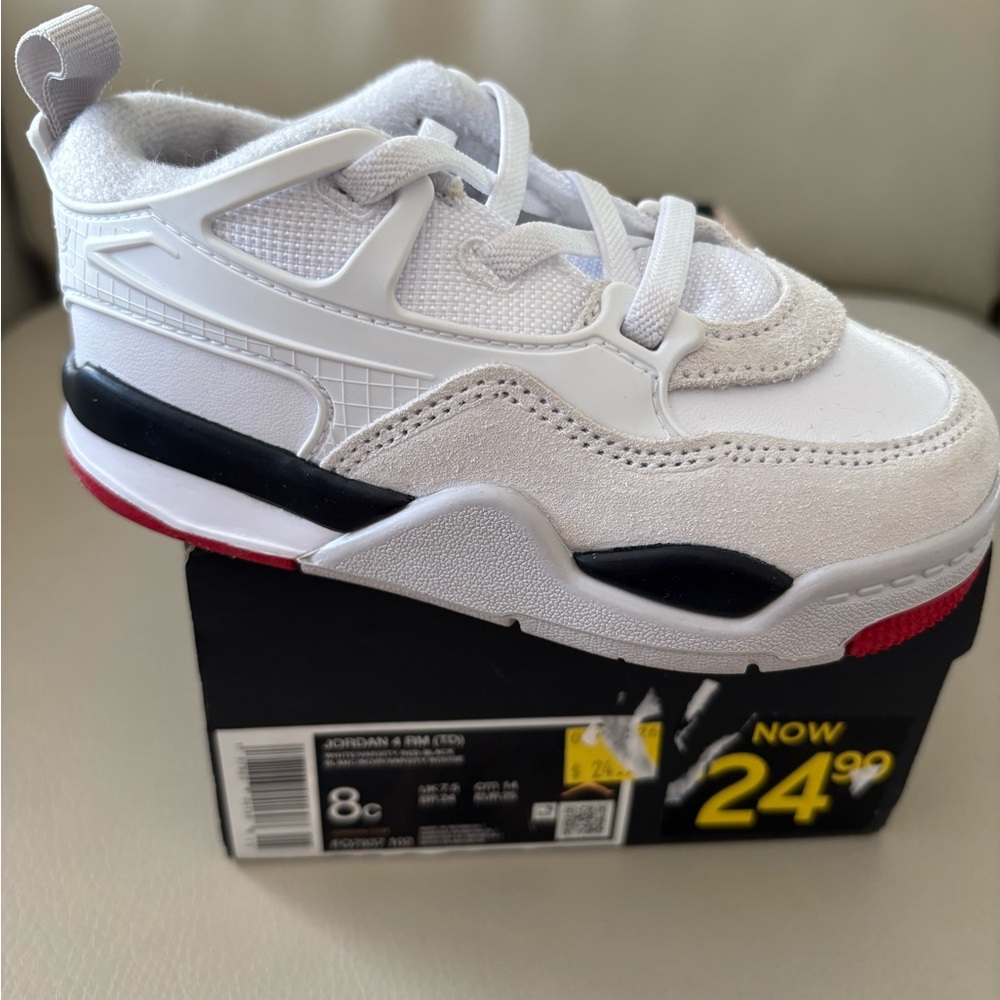 Nike Jordan Toddler White, Black & Red Casual Sneakers